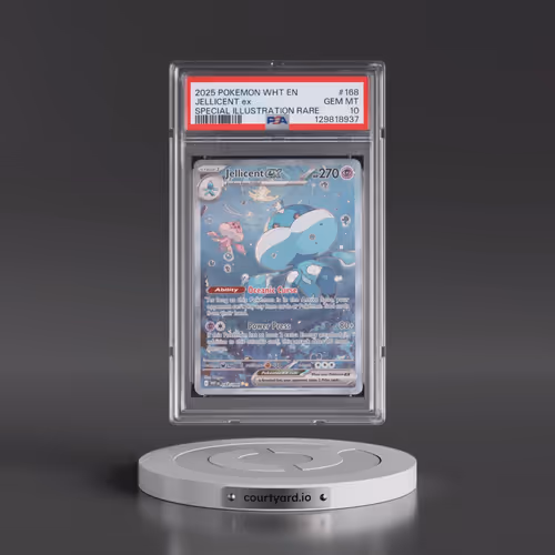 2025 Pokémon Wht EN-White Flare #168 Jellicent EX - Holo Special Illustration Rare (PSA 10 GEM MINT)