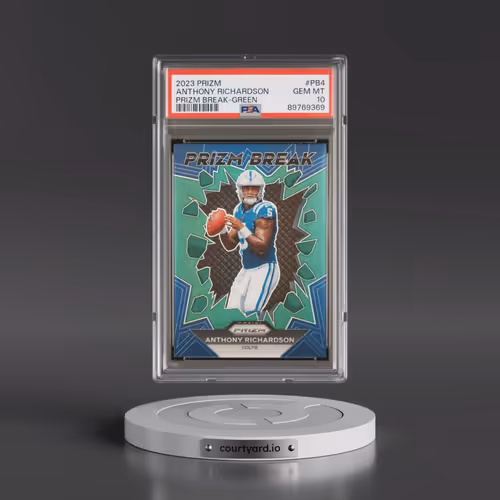 2023 Panini Prizm Prizm Break #PB4 Anthony Richardson - Green Prizm (PSA 10 GEM MINT)