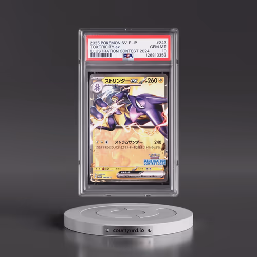 2025 Pokémon SV-P Promo #243 Toxtricity EX - Holo Illustration Contest 2024 (PSA 10 GEM MINT)