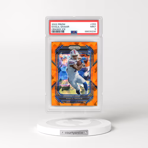 2022 Panini Prizm #355 Khalil Shakir - Orange Ice (PSA 9 MINT)