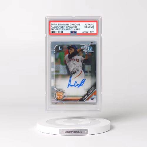 2019 Bowman Chrome Prospects Autographs #CPAAC Alexander Canario - Refractor (PSA 10 GEM MINT)