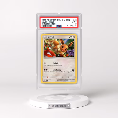 2019 Pokémon Sun & Moon Hidden Fates #48 Eevee - Holo (PSA 9 MINT)