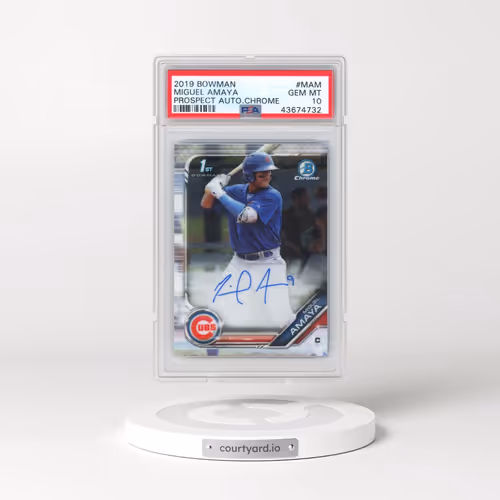 2019 Bowman Prospect Autographs Chrome #MAM Miguel Amaya (PSA 10 GEM MINT)