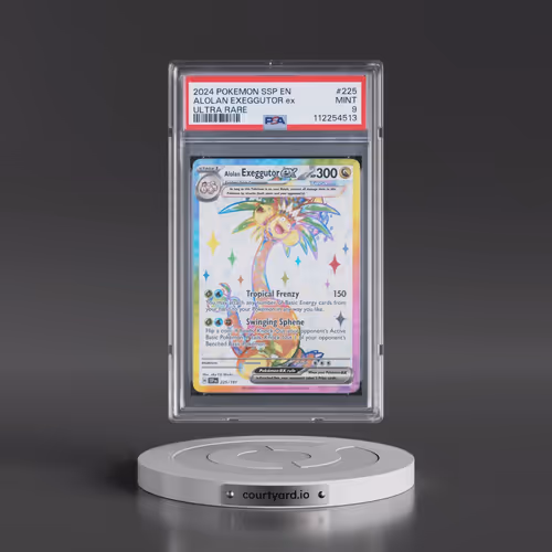 2024 Pokémon Ssp EN-Surging Sparks #225 Alolan Exeggutor EX - Holo Ultra Rare (PSA 9 MINT)