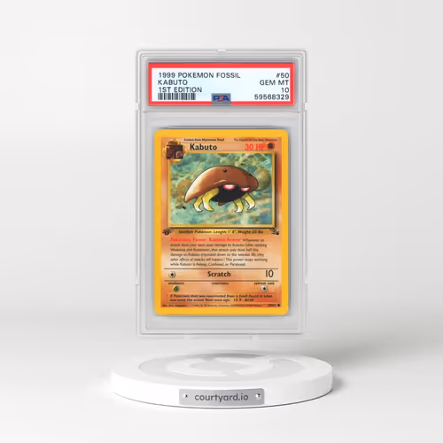 1999 Pokémon Fossil #50 Kabuto - 1st Edition (PSA 10 GEM MINT)