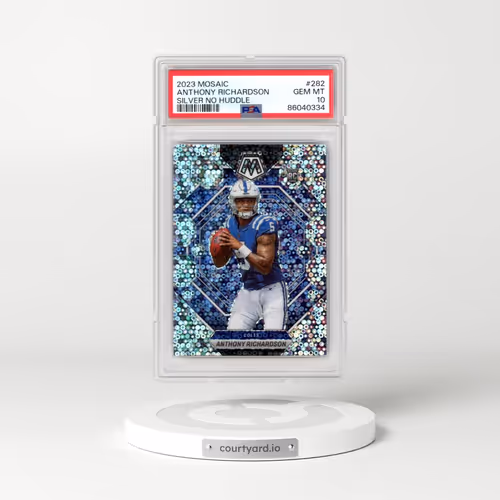 2023 Panini Mosaic #282 Anthony Richardson - Silver No Huddle (PSA 10 GEM MINT)
