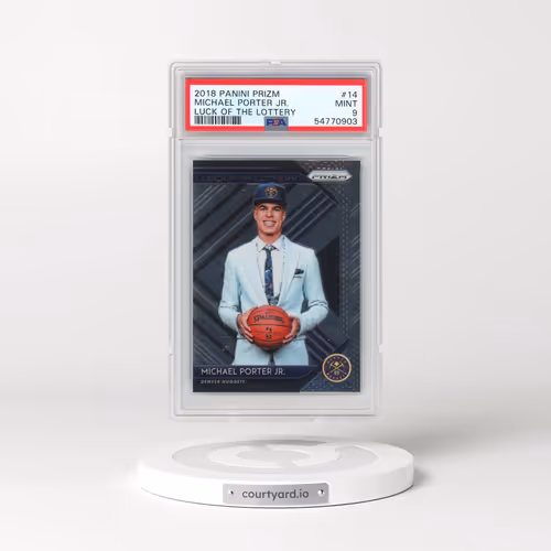 2018 Panini Prizm Luck of the Lottery #14 Michael Porter Jr. (PSA 9 MINT)