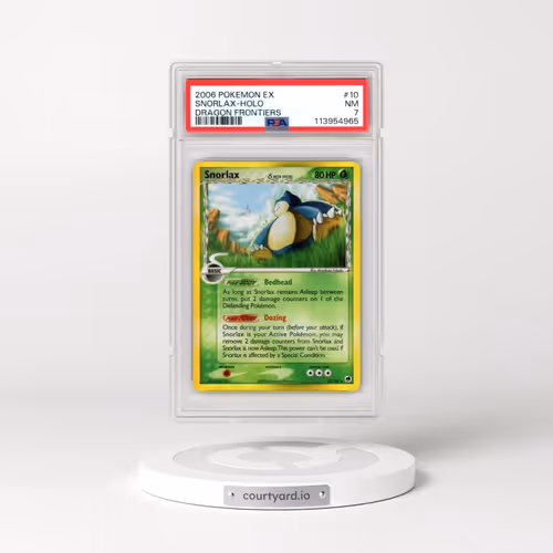 2006 Pokémon EX Dragon Frontiers #10 Snorlax - Holo (PSA 7 NM)