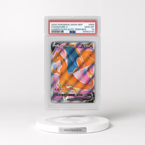 2020 Pokémon Swsh Black Star Promo #050 Charizard V - Holo Champion's Path Elite Trainer Box (PSA 10