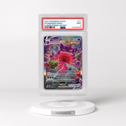 2021 Pokémon Sword & Shield Fusion Strike #271 Gengar Vmax - Full Art Secret (PSA 9 MINT)