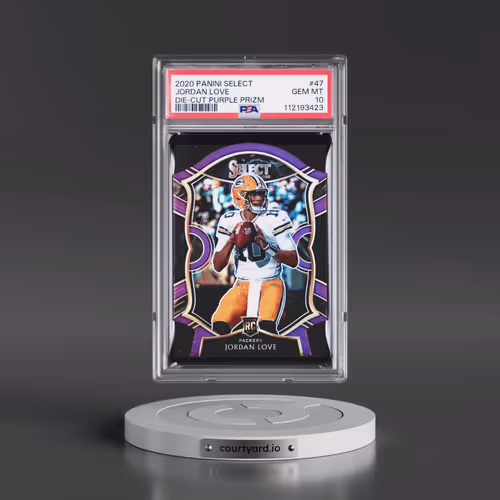 2020 Panini Select #47 Jordan Love - Die-Cut Purple Prizm (PSA 10 GEM MINT)