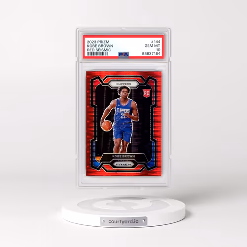 2023 Panini Prizm #144 Kobe Brown - Red Seismic (PSA 10 GEM MINT)