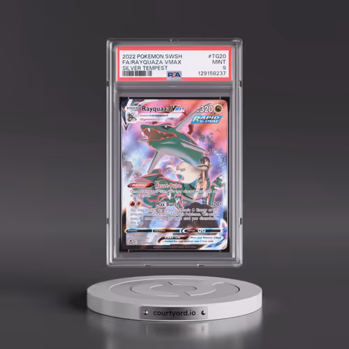 2022 Pokémon Sword & Shield Silver Tempest #TG20 Rayquaza Vmax - Full Art (PSA 9 MINT)