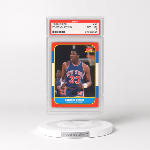 1986 Fleer #32 Patrick Ewing (PSA 8 NM-MT)