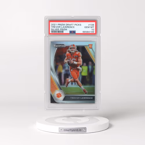 2021 Panini Prizm Draft Picks #106 Trevor Lawrence - Silver Prizm (PSA 10 GEM MINT)