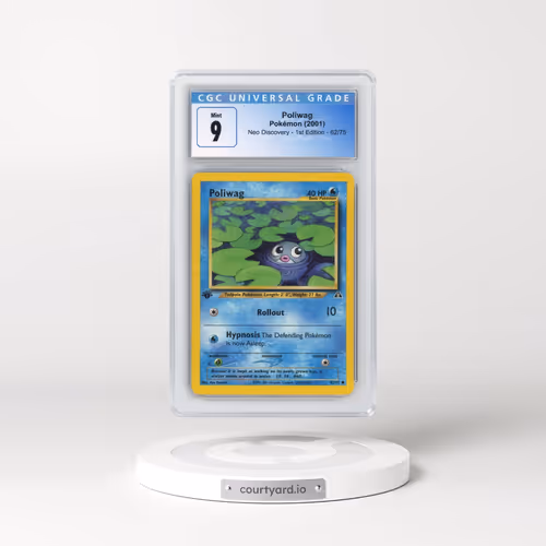 2001 Neo Discovery #62/75 Poliwag - 1st Edition (CGC 9 MINT)