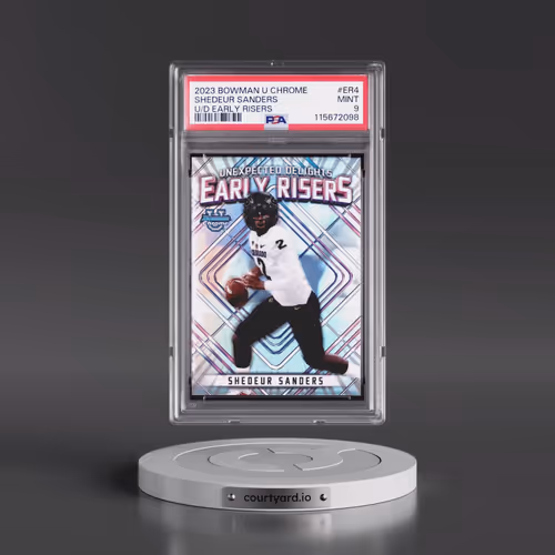 2023 Bowman University Chrome Unexpected Delights Early Risers #ER4 Shedeur Sanders (PSA 9 MINT)