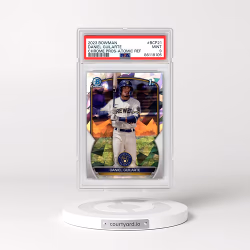 2023 Bowman Chrome Prospects #BCP21 Daniel Guilarte - Atomic Refractor (PSA 9 MINT)