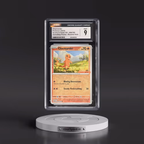 2023 Scarlet & Violet 151 - MEW EN #004/165 Charmander - Reverse Holo GameStop Promo (CGC 9 MINT)