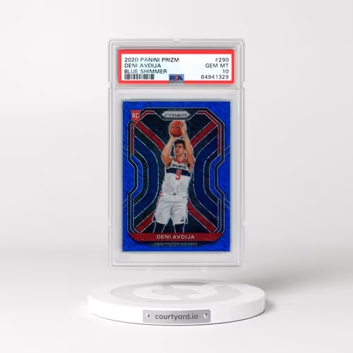2020 Panini Prizm #290 Deni Avdija - Blue Shimmer (PSA 10 GEM MINT)