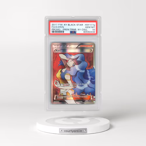 2017 Pokémon XY Black Star Promo #XY177a Karen - Full Art Premium Trainer XY Collection (PSA 10 GEM MINT)
