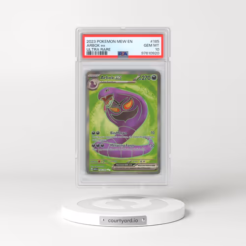 2023 Pokémon Mew EN-151 #185 Arbok EX - Holo Ultra Rare (PSA 10 GEM MINT)