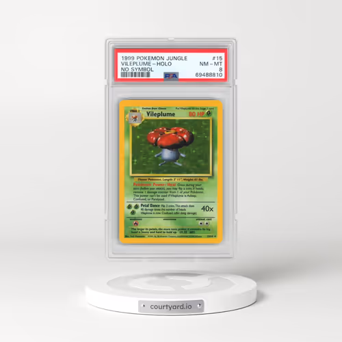 1999 Pokémon Jungle #15 Vileplume - Holo No Symbol (PSA 8 NM-MT)