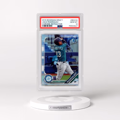 2019 Bowman Draft #BDC60 Julio Rodriguez - Chrome-Refractor (PSA 10 GEM MINT)