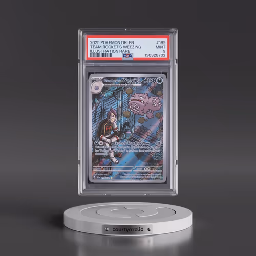 2025 Pokémon Dri EN-Destined Rivals #199 Team Rocket's Weezing - Illustration Rare (PSA 9 MINT)
