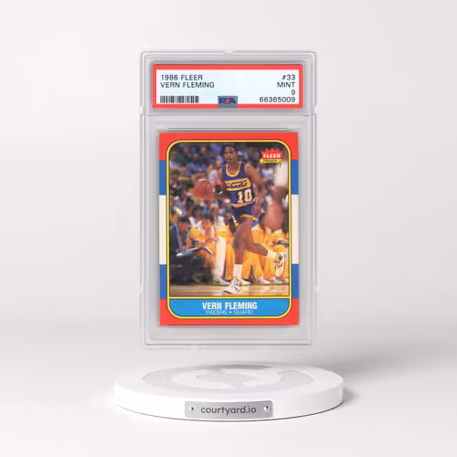1986 Fleer #33 Vern Fleming (PSA 9 MINT)