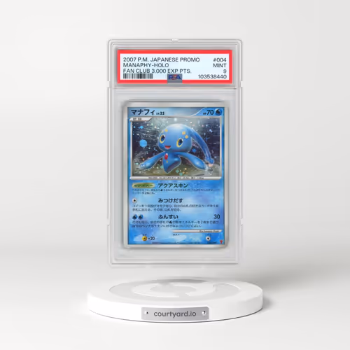 2007 Pokémon Promo #004 Manaphy - Holo Fan Club 3,000 Exp Pts. (PSA 9 MINT)
