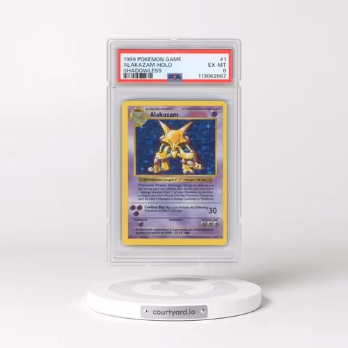 1999 Pokémon Game #1 Alakazam - Holo Shadowless (PSA 6 EX-MT)