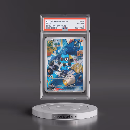 2023 Pokémon Svi EN-Scarlet & Violet #215 Riolu - Illustration Rare (PSA 8 NM-MT)