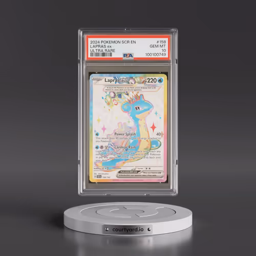 2024 Pokémon Scr EN-Stellar Crown #158 Lapras EX - Holo Ultra Rare (PSA 10 GEM MINT)