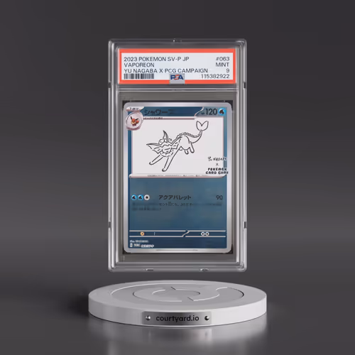 2023 Pokémon SV-P Promo #063 Vaporeon - YU Nagaba X Pokemon Card Game Campaign (PSA 9 MINT)