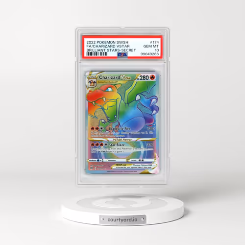 2022 Pokémon Sword & Shield Brilliant Stars #174 Charizard Vstar - Full Art Secret (PSA 10 GEM MINT)