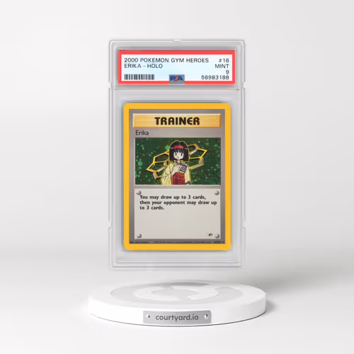 2000 Pokémon Gym Heroes #16 Erika - Holo (PSA 9 MINT)