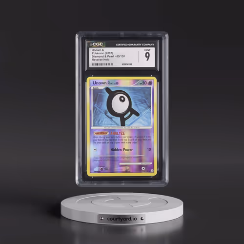 2007 Diamond & Pearl #65/130 Unown A - Reverse Holo (CGC 9 MINT)