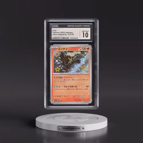 2023 Shiny Treasure ex #213/190 Entei - Shiny Rare Holo (CGC 10 GEM MINT)