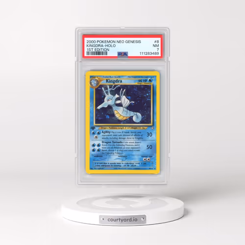2000 Pokémon Neo Genesis #8 Kingdra - 1st Edition Holo (PSA 7 NM)