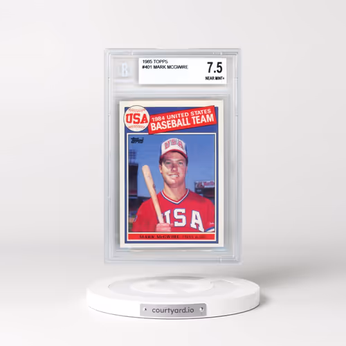 1985 Topps #401 Mark McGwire - 1984 USA Baseball Team (BGS 7.5 NM+)