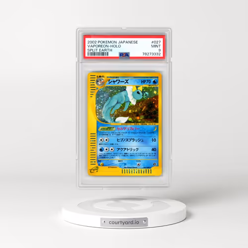 2002 Pokémon Split Earth #027 Vaporeon - Holo (PSA 9 MINT)