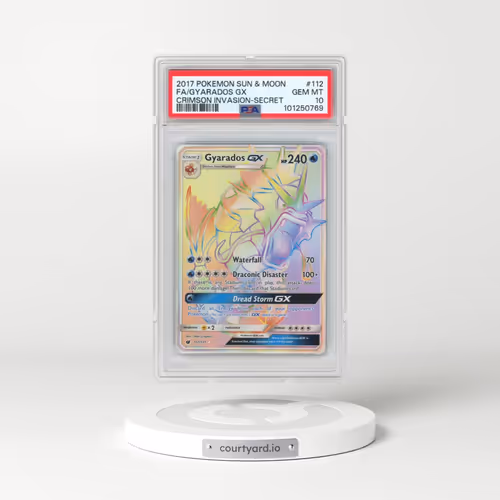 2017 Pokémon Sun & Moon Crimson Invasion #112 Gyarados GX - Holo Full Art Secret (PSA 10 GEM MINT)