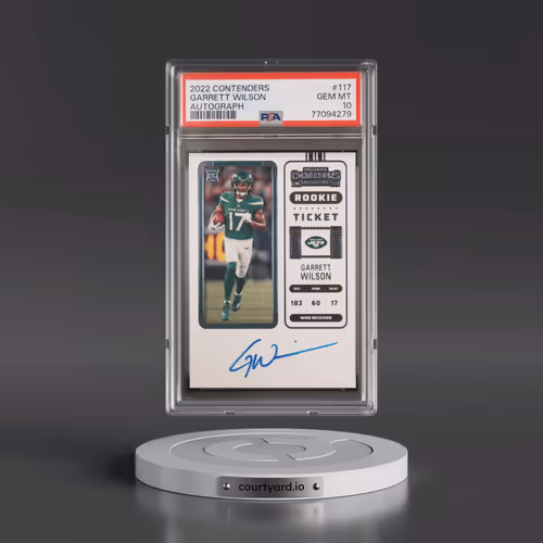 2022 Panini Contenders #117 Garrett Wilson - Autograph (PSA 10 GEM MINT)