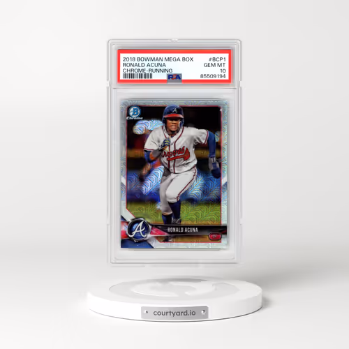 2018 Bowman Mega Box Chrome #BCP1 Ronald Acuna - Running (PSA 10 GEM MINT)