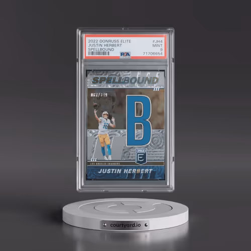 2022 Panini Donruss Elite Spellbound #JH4 Justin Herbert (PSA 9 MINT)