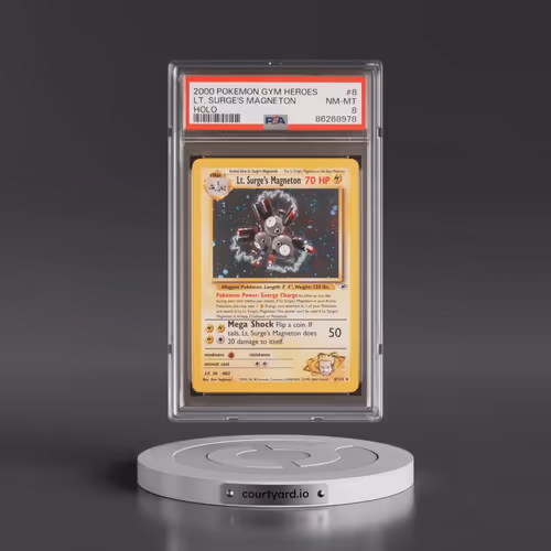 2000 Pokémon Gym Heroes #8 LT. Surge's Magneton - Holo (PSA 8 NM-MT)