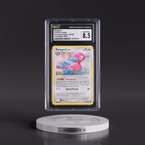 2008 Great Encounters #49/106 Porygon2 - Prerelease Staff (CGC 8.5 NM-MT+)
