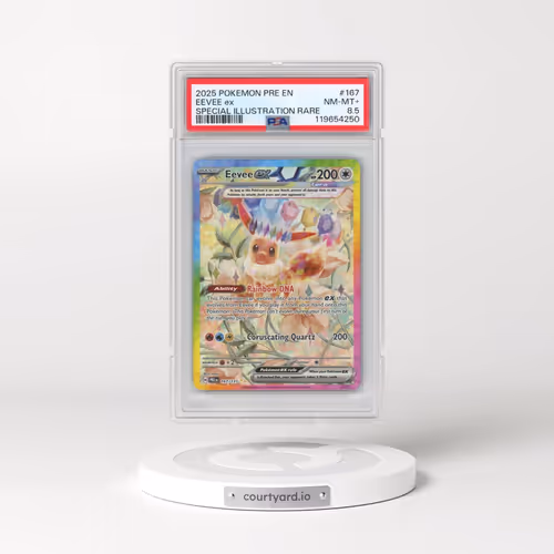 2025 Pokémon Pre EN-Prismatic Evolutions #167 Eevee EX - Holo Special Illustration Rare (PSA 8.5 NM-