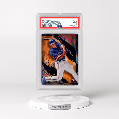 2024 Topps Finest #141 Wyatt Langford - Orange Refractor (PSA 9 MINT)